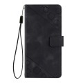 For iPhone SE 2024 Skin-feel Embossed Leather Phone Case(Black)
