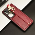 For vivo S18 Pro 5G / V30 Pro 5G Wristband Leather Back Phone Case(Red)