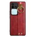 For vivo S18 Pro 5G / V30 Pro 5G Wristband Leather Back Phone Case(Red)