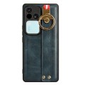 For vivo S18 Pro 5G / V30 Pro 5G Wristband Leather Back Phone Case(Blue)