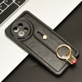 For vivo S18e 5G Wristband Leather Back Phone Case(Black)