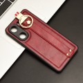 For vivo iQOO Neo9 Pro Wristband Leather Back Phone Case(Red)