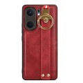 For vivo iQOO Neo9 Pro Wristband Leather Back Phone Case(Red)