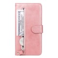 For vivo Y03 4G Fashion Calf Texture Zipper Leather Phone Case(Rose Gold)