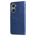 For vivo Y03 4G Fashion Calf Texture Zipper Leather Phone Case(Blue)
