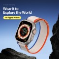 For Apple Watch 9 45mm DUX DUCIS YJ Series Nylon Watch Band(Orange Beige)