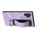 For Samsung Galaxy Note10+ Wristband Holder Leather Back Phone Case(Purple)