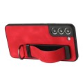For Samsung Galaxy S21+ 5G Wristband Holder Leather Back Phone Case(Red)