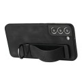 For Samsung Galaxy S21+ 5G Wristband Holder Leather Back Phone Case(Black)
