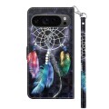 For Google Pixel 9 3D Painted Pattern Leather Phone Case(Colorful Dreamcatcher)
