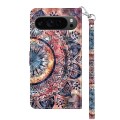 For Google Pixel 9 Pro 3D Painted Pattern Leather Phone Case(Colorful Mandala)