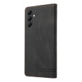 For Samsung Galaxy A34 5G Skin Feel Anti-theft Brush Horizontal Flip Leather Case with Holder(Black)