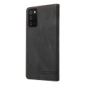 For Samsung Galaxy A03s Skin Feel Anti-theft Brush Horizontal Flip Leather Case with Holder(Black)