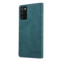 For Samsung Galaxy A03s Skin Feel Anti-theft Brush Horizontal Flip Leather Case with Holder(Blue)