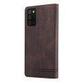 For Samsung Galaxy A03s Skin Feel Anti-theft Brush Horizontal Flip Leather Case with Holder(Brown)