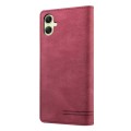 For Samsung Galaxy A05 Skin Feel Anti-theft Brush Horizontal Flip Leather Case with Holder(Wine Red)