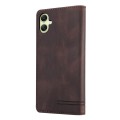 For Samsung Galaxy A05 Skin Feel Anti-theft Brush Horizontal Flip Leather Case with Holder(Brown)