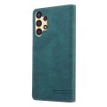 For Samsung Galaxy A13 4G Skin Feel Anti-theft Brush Horizontal Flip Leather Case with Holder(Blue)