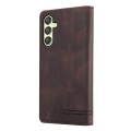 For Samsung Galaxy A24 5G Skin Feel Anti-theft Brush Horizontal Flip Leather Case with Holder(Brown)