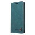For Samsung Galaxy S21+ 5G Skin Feel Anti-theft Brush Horizontal Flip Leather Case with Holder(Blue)