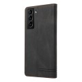 For Samsung Galaxy S22+ 5G Skin Feel Anti-theft Brush Horizontal Flip Leather Case with Holder(Black