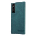 For Samsung Galaxy S22+ 5G Skin Feel Anti-theft Brush Horizontal Flip Leather Case with Holder(Blue)