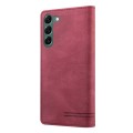 For Samsung Galaxy S23+ 5G Skin Feel Anti-theft Brush Horizontal Flip Leather Case with Holder(Wine