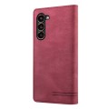 For Samsung Galaxy S24+ 5G Skin Feel Anti-theft Brush Horizontal Flip Leather Case with Holder(Wine