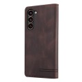 For Samsung Galaxy S24+ 5G Skin Feel Anti-theft Brush Horizontal Flip Leather Case with Holder(Brown