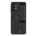 For Samsung Galaxy A10 / M10 Wristband Holder Leather Back Phone Case(Black)