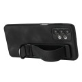 For Samsung Galaxy A10 / M10 Wristband Holder Leather Back Phone Case(Black)