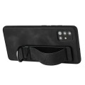 For Samsung Galaxy A31 Wristband Holder Leather Back Phone Case(Black)