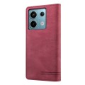 For Xiaomi Redmi Note 13 Pro 5G Skin Feel Anti-theft Brush Horizontal Flip Leather Case with Holder(