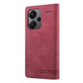 For Xiaomi Redmi Note 13 Pro+ Skin Feel Anti-theft Brush Horizontal Flip Leather Case with Holder(Wi