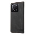 For Xiaomi 13T Skin Feel Anti-theft Brush Horizontal Flip Leather Case with Holder(Black)