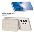 For Samsung Galaxy A53 Grid Card Slot Holder Phone Case(Beige)