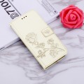 For Honor X6a Rose Embossed Flip PU Leather Phone Case(Gold)