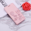For Honor X6a Rose Embossed Flip PU Leather Phone Case(Rose Gold)