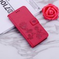For Honor 90 Lite Rose Embossed Flip PU Leather Phone Case(Red)