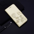 For Honor X8a Rose Embossed Flip PU Leather Phone Case(Gold)