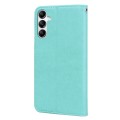 For Samsung Galaxy A34 5G Rose Embossed Flip PU Leather Phone Case(Green)