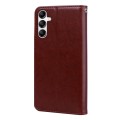 For Samsung Galaxy A34 5G Rose Embossed Flip PU Leather Phone Case(Brown)