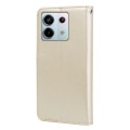 For Xiaomi Redmi Note 13 5G Rose Embossed Flip PU Leather Phone Case(Gold)