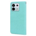 For Xiaomi Redmi Note 13 5G Rose Embossed Flip PU Leather Phone Case(Green)