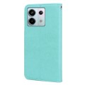 For Xiaomi Redmi Note 13 Pro 5G / Poco X6 Rose Embossed Flip PU Leather Phone Case(Green)