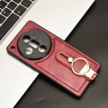 For OPPO Find X7 Ultra Wristband Leather Back Phone Case(Red)