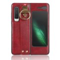 For Samsung Galaxy Fold 5G /W20 Wristband Leather Back Phone Case(Red)