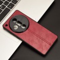 For OPPO Find X7 Ultra Cow Pattern Sewing Back Cover Phone Case(Red)