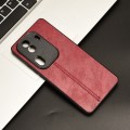 For OPPO Reno11 Pro Global Cow Pattern Sewing Back Cover Phone Case(Red)