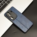 For OPPO Reno11 Pro Global Cow Pattern Sewing Back Cover Phone Case(Blue)